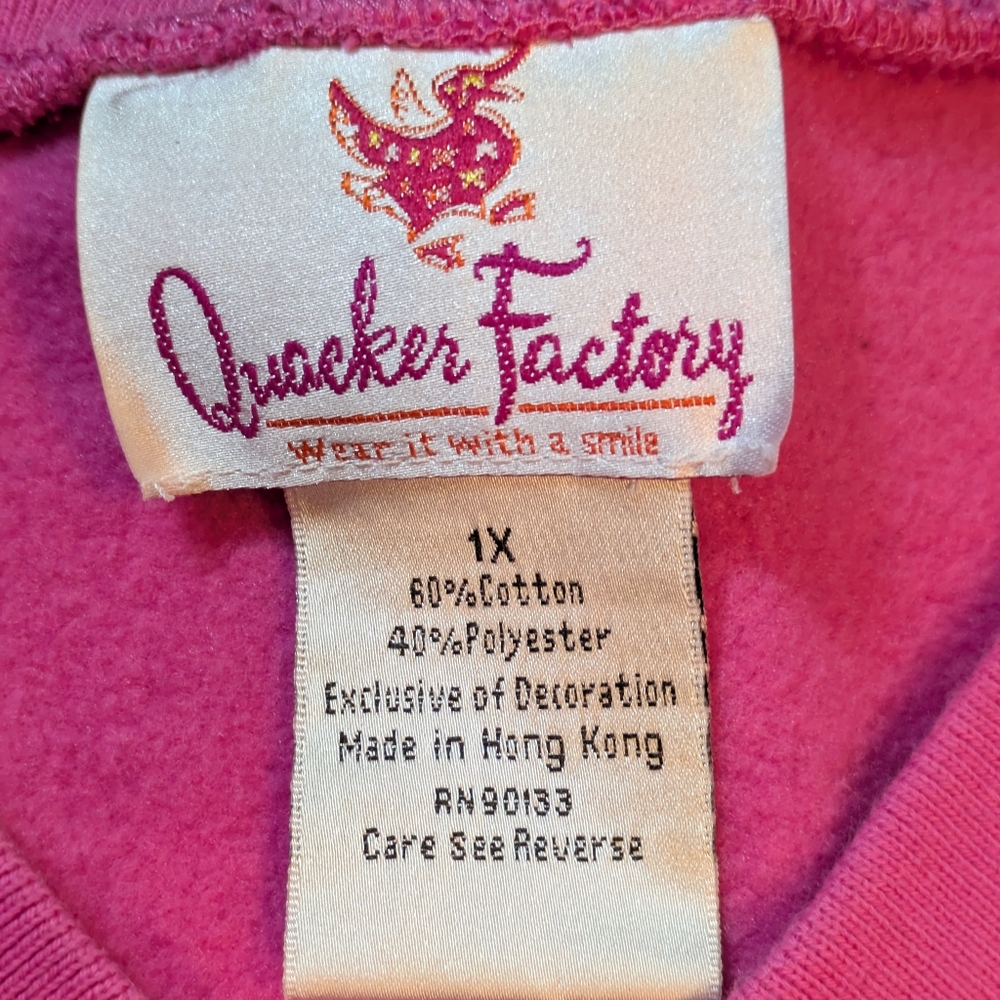 Quacker Factory Halloween V-Neck‎ Sweatshirt, Embroidered & Embellished, Sz 2X - Picture 9 of 10